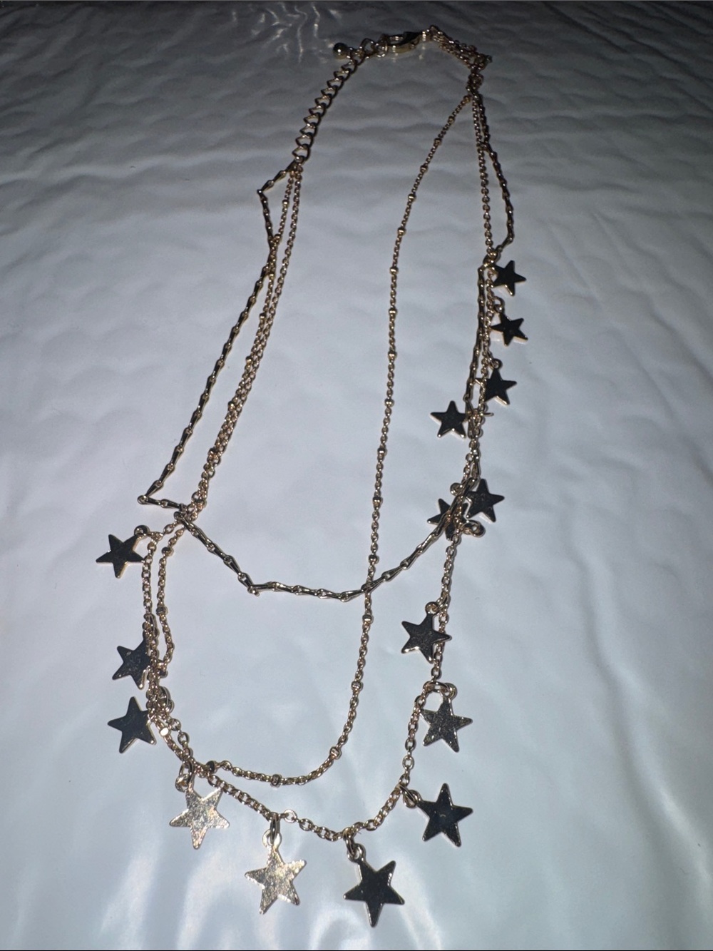 Gold-Tone Layered Star Charm Necklace - Gold